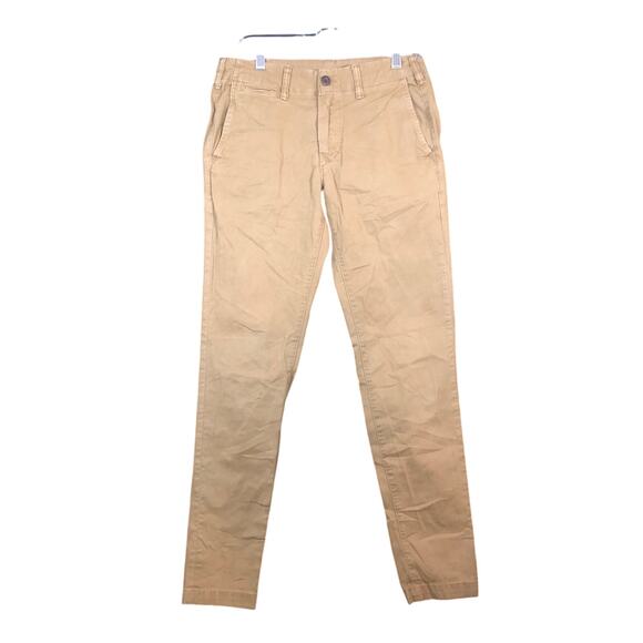 American Eagle Mens Jeans Brown Authentic Skinny Cotton Blend Stretch 29x32 - Picture 1 of 12
